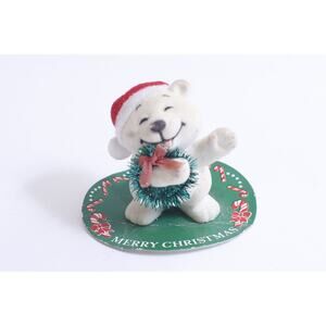 George Good, Polar Bear, Flocked, Christmas, Figure, 2 1/2", Festive, Holiday